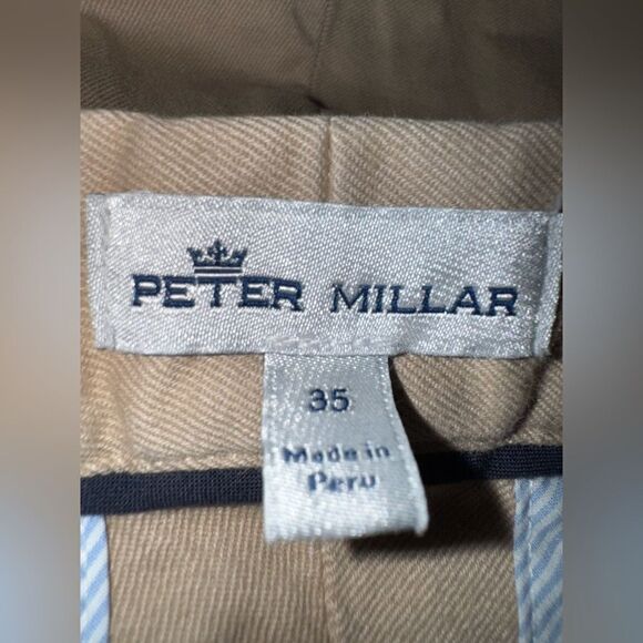 Peter Millar NWT Pilot Twill Flat Front Trousers Khaki Size 35 - Picture 10 of 10